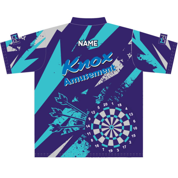 TEAL & PURPLE Knox Amusement Dart Jersey - Image 2